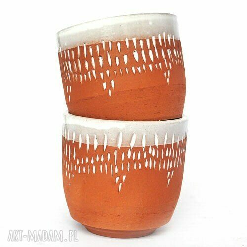Ceramiczne czarki Strugane IV - komplet 2 szt