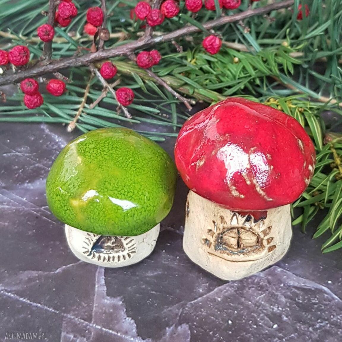 Ceramiczne domki, grzybki - mini domek ceramiczny dla skrzata