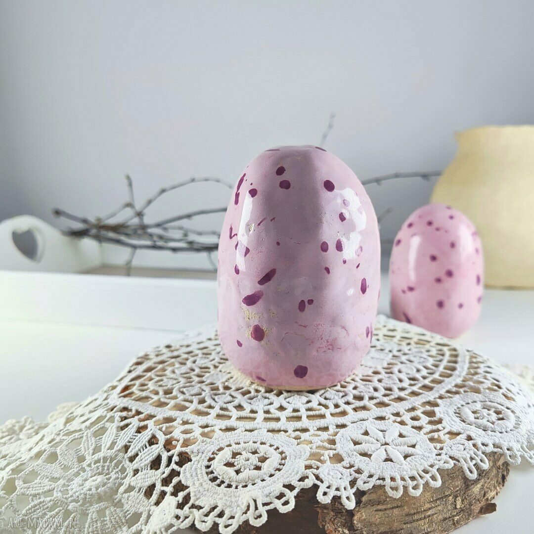 Ceramiczne pisanki - kolorowe jajka w zestawie 2 szt.
