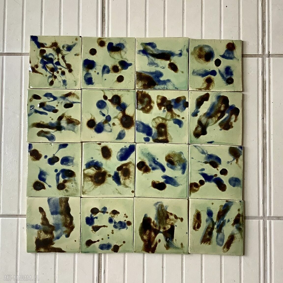 Ceramiczne kafelki „Impresja” - ręcznie robione z gliny szamotowej