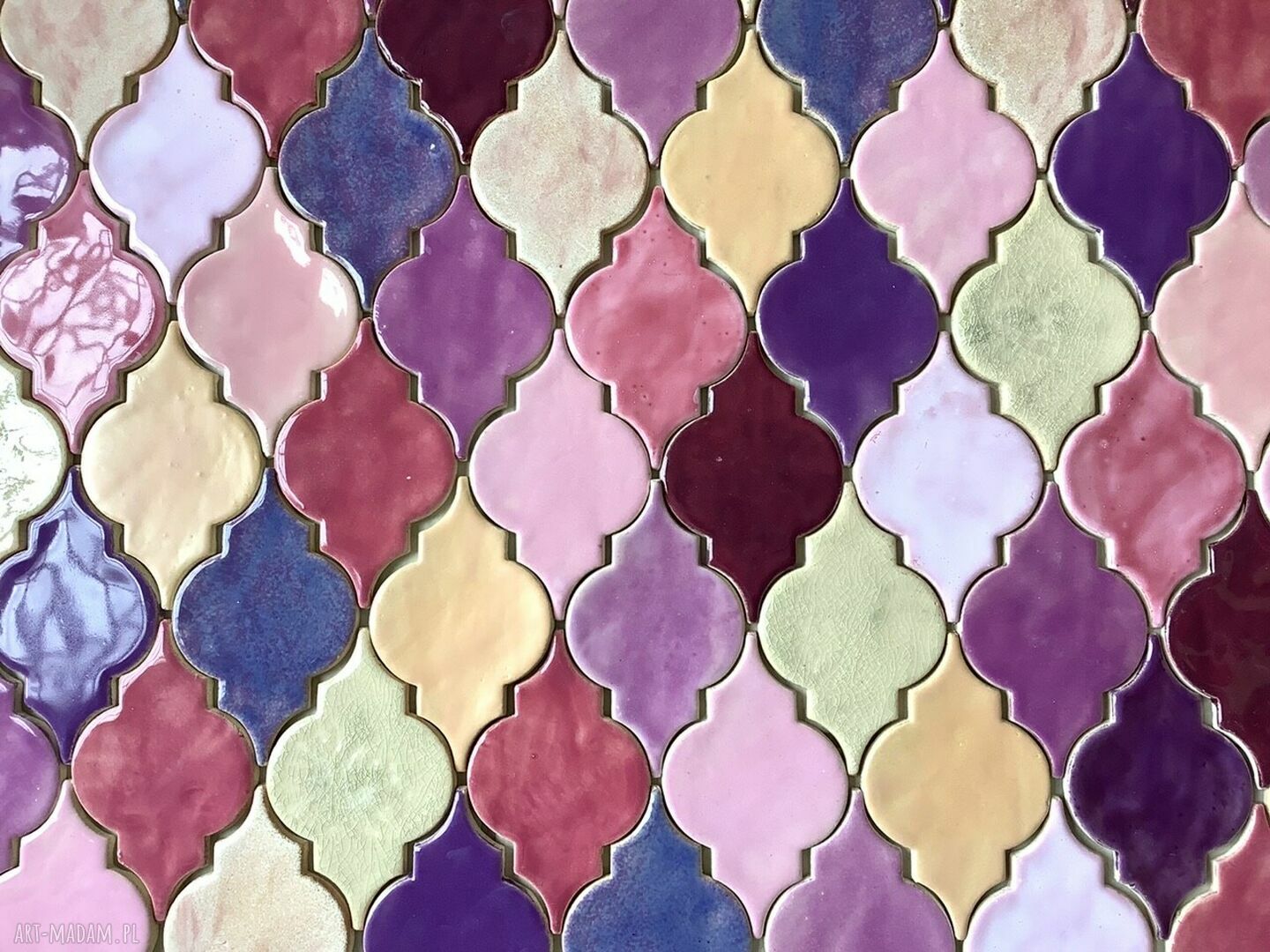 Kafle ceramiczne Arabesque - ręcznie robiony panel ścienny na ścianę