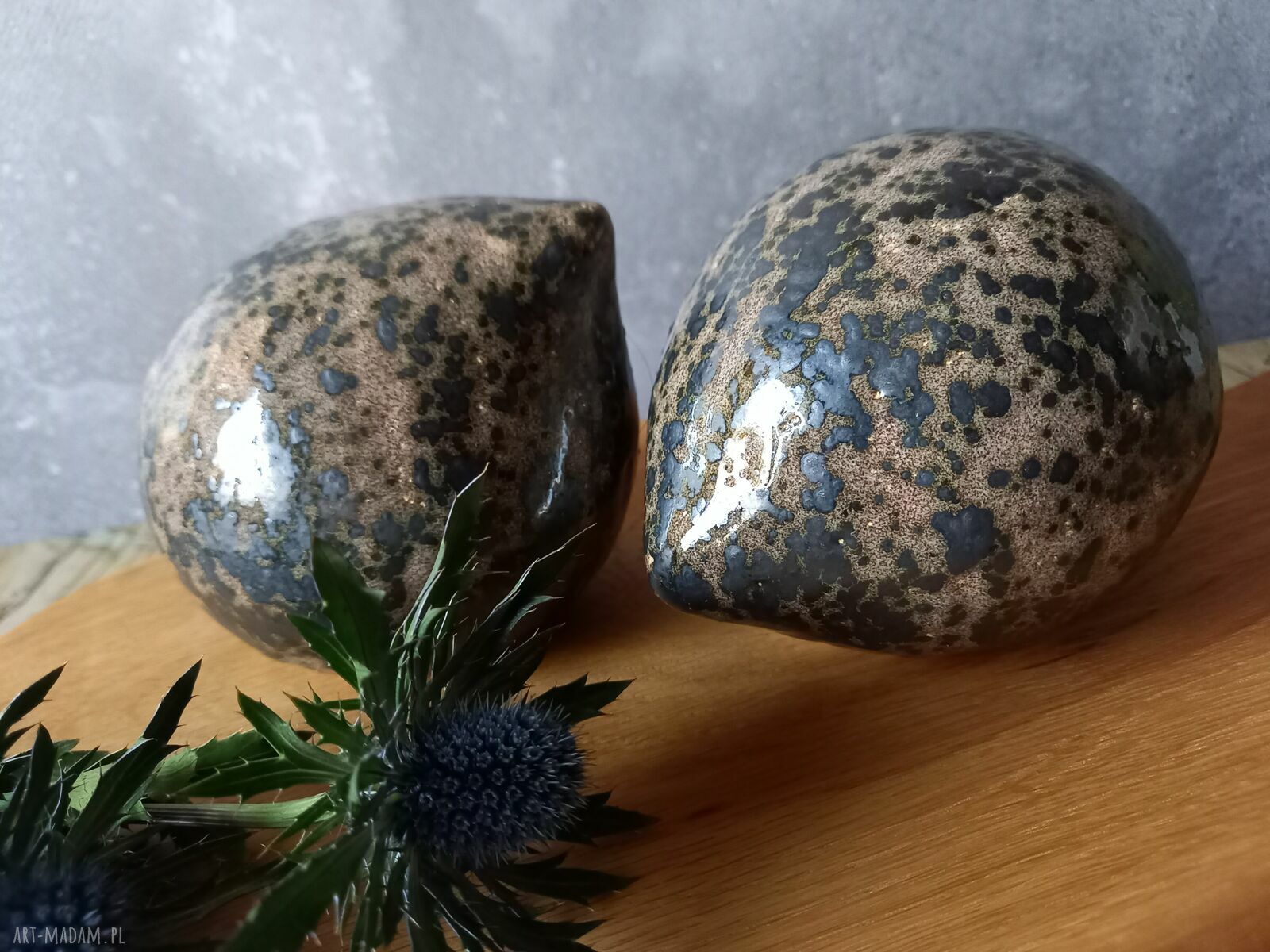 Ceramiczne ptaszki - ręcznie malowane dekoracje z gliny