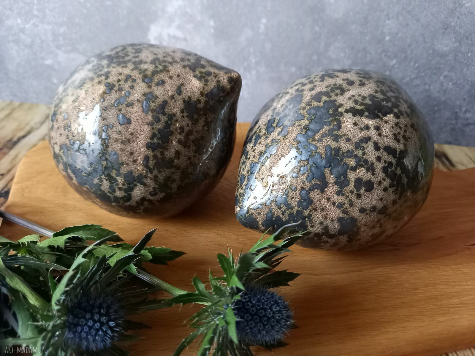Ceramiczne ptaszki - ręcznie malowane dekoracje z gliny