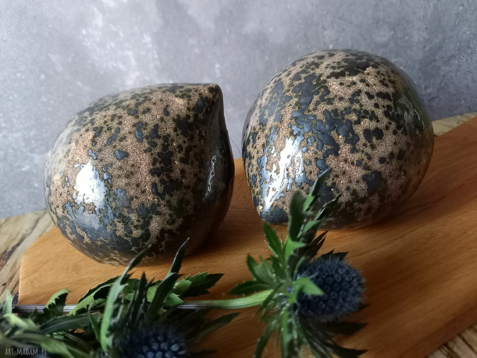Ceramiczne ptaszki - ręcznie malowane dekoracje z gliny