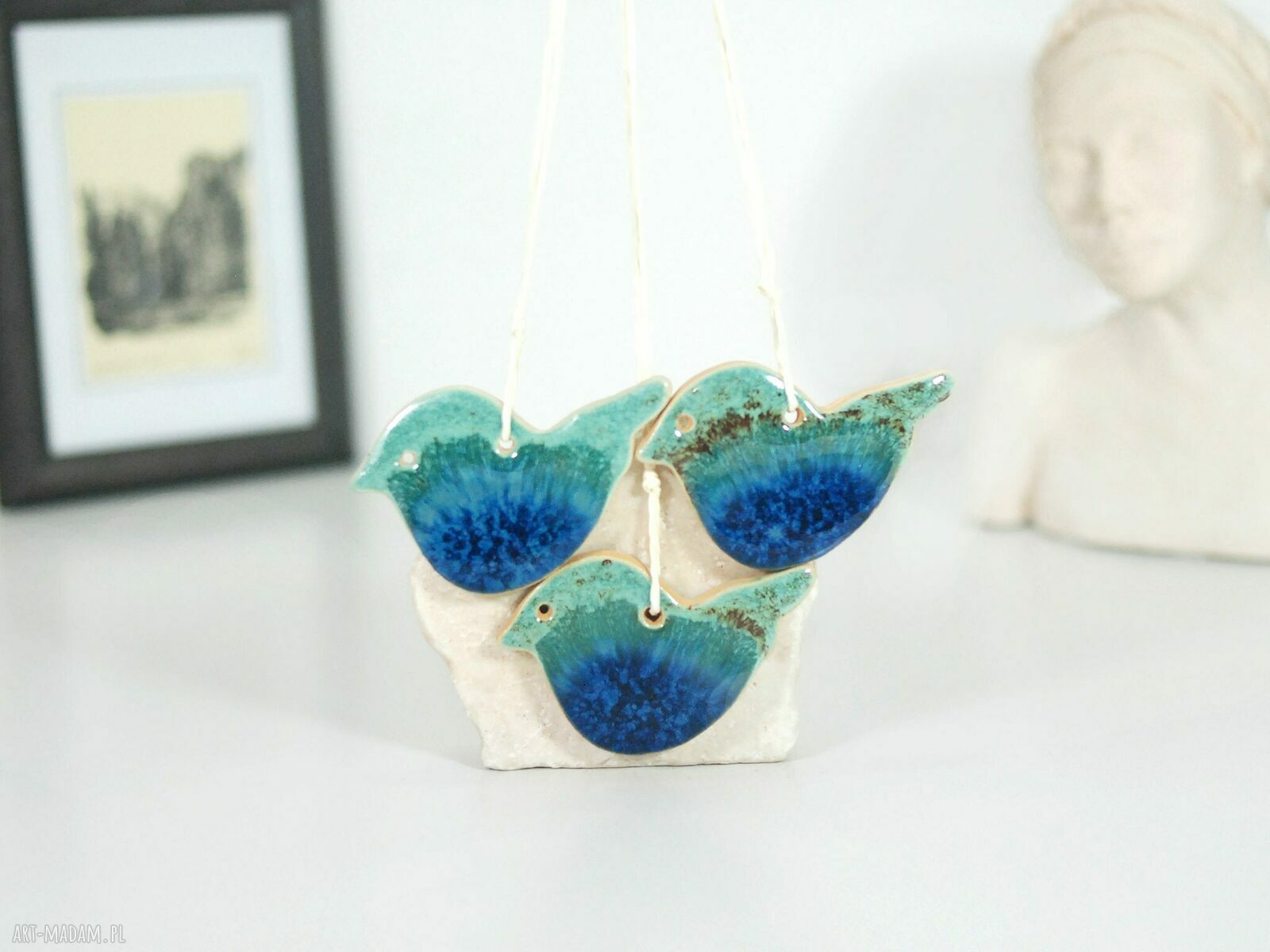 Ceramiczne sikorki czerwone brzuszki