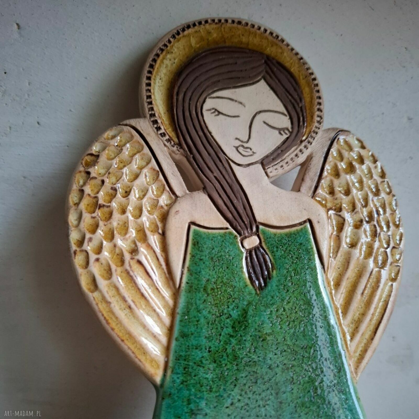 Anioł ceramiczny - Pula Zelena