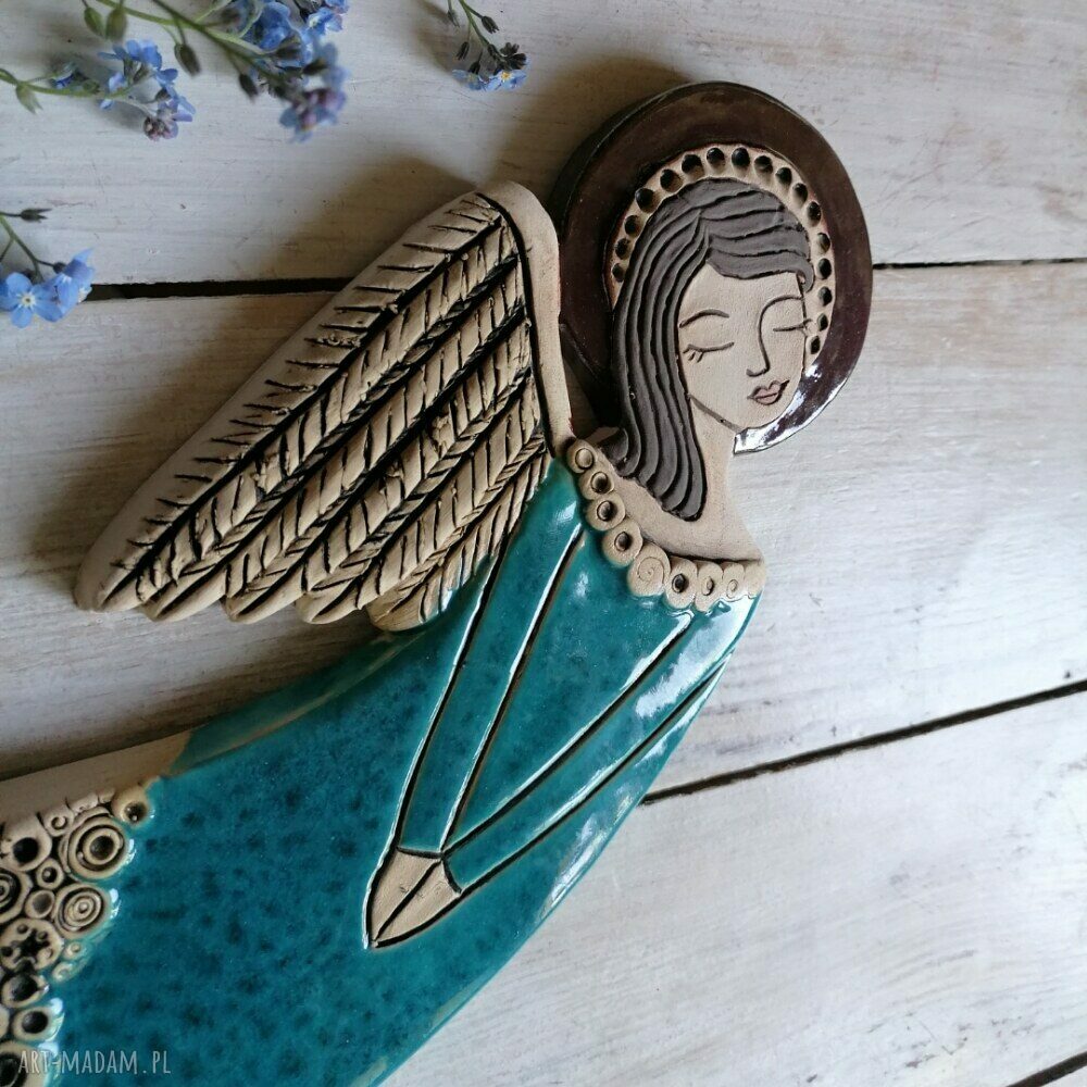 Anioł ceramiczny - Skarda Azure