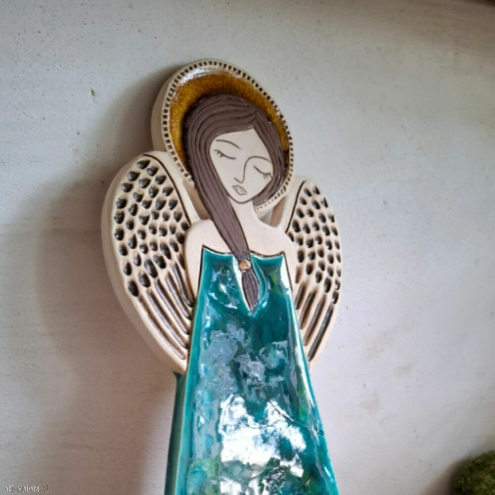 Anioł ceramiczny - Pula Zelena