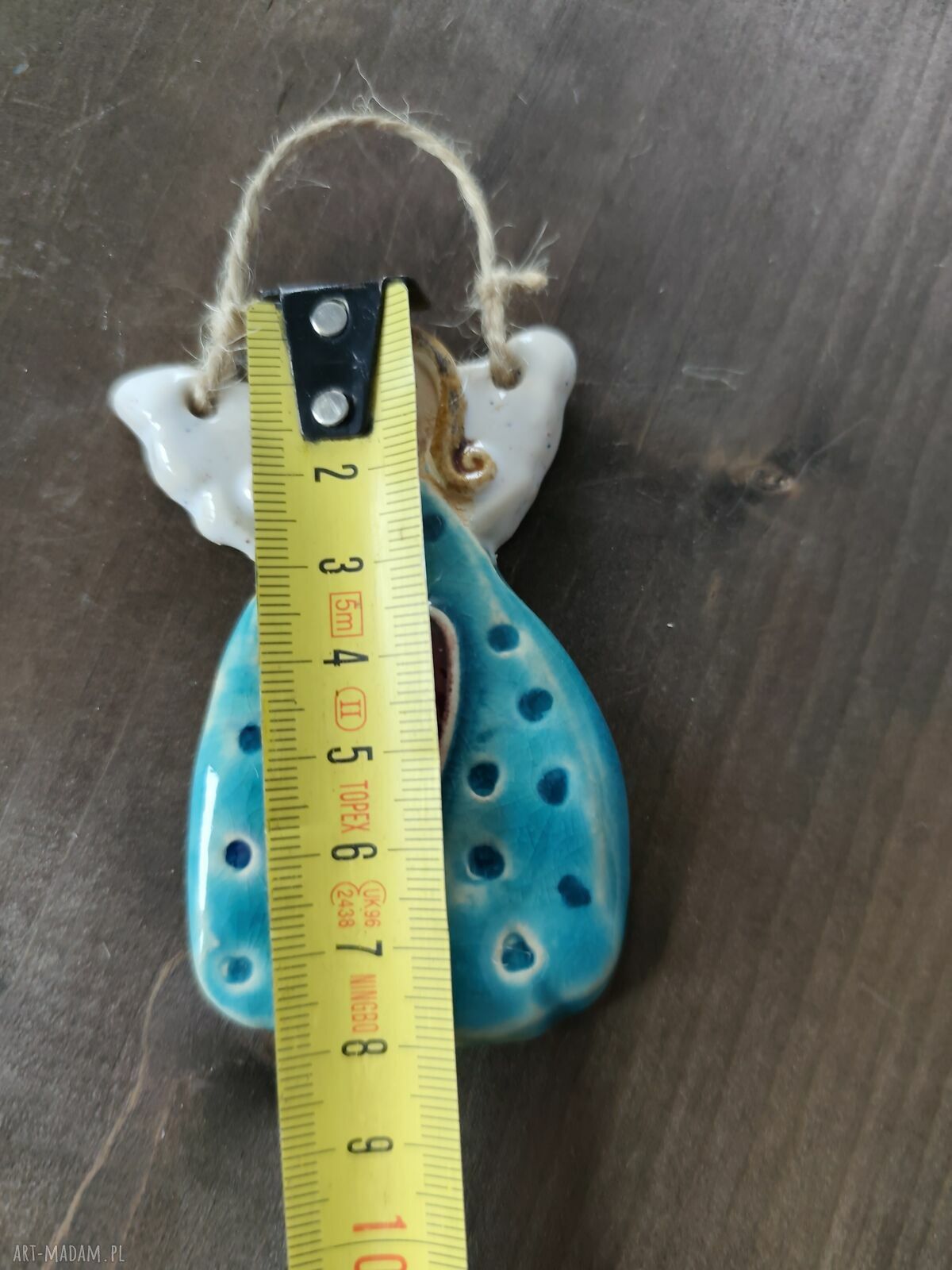 Anioł ceramiczny - ręcznie robiona zawieszka z ceramiki handmade