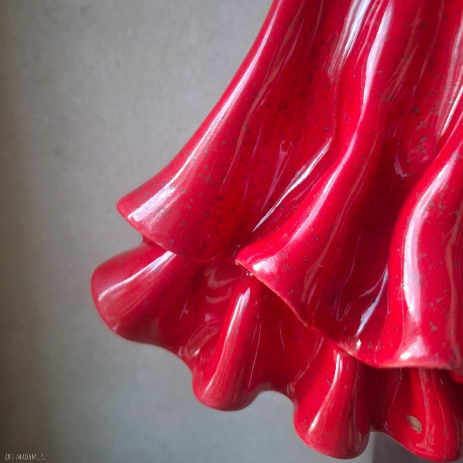 Anioł ceramiczny Flamenco - ręcznie lepiona dekoracja na ścianę i ślub