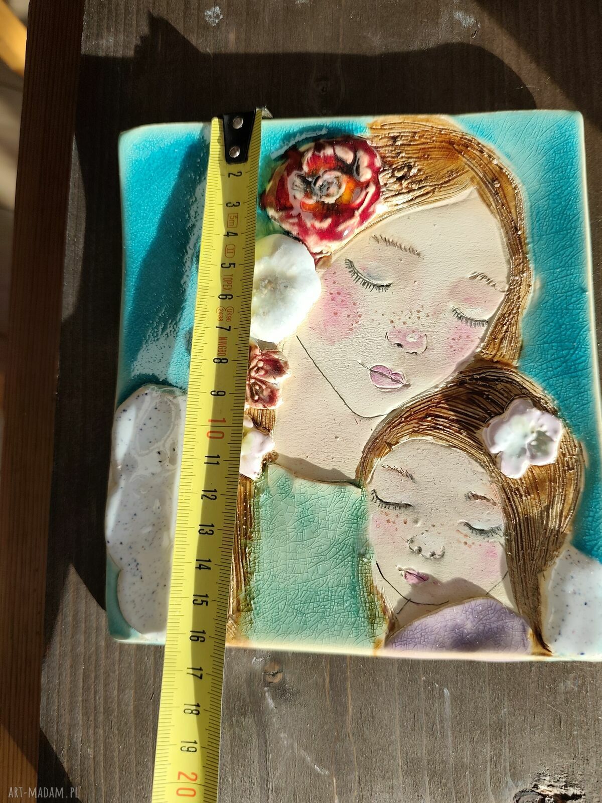 Anioł ceramiczny na komunię i chrzest - ręcznie szkliwiony prezent
