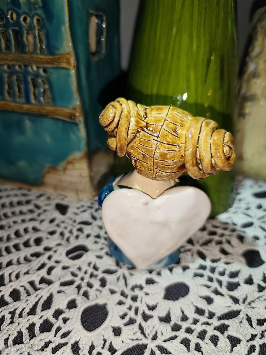 Aniołek ceramiczny na Boże Narodzenie - Wolna Chwila (ok. 9 cm)