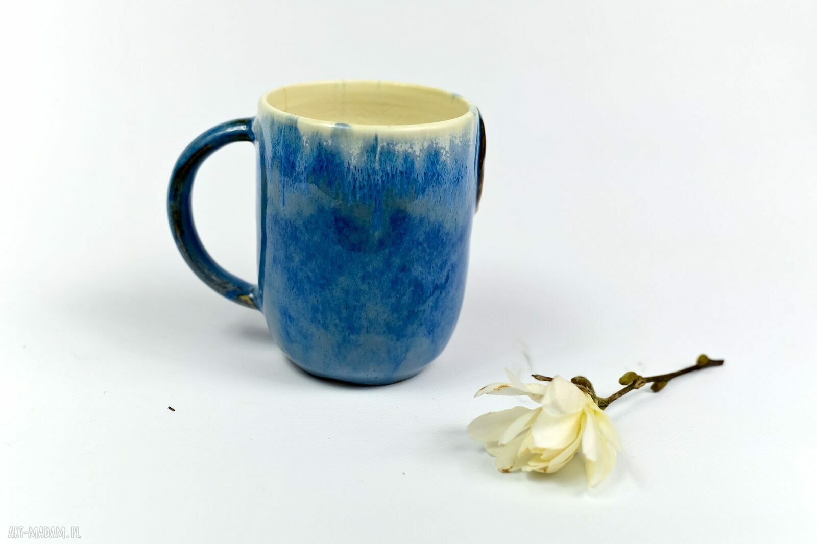 Ceramiczny duży kubek z wilkiem - Leśne opowieści - 400 ml