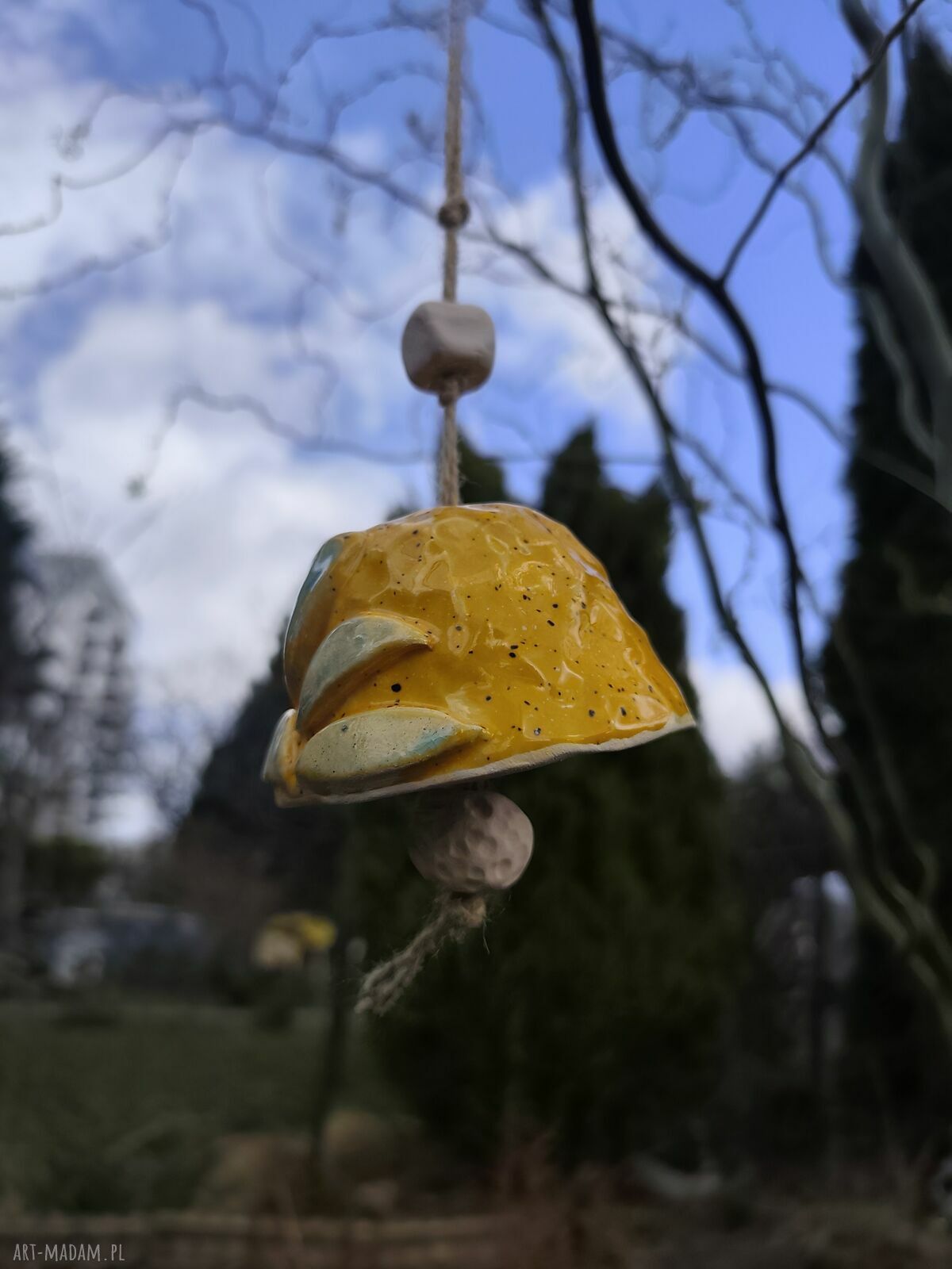 Dzwonek ceramiczny Sowa