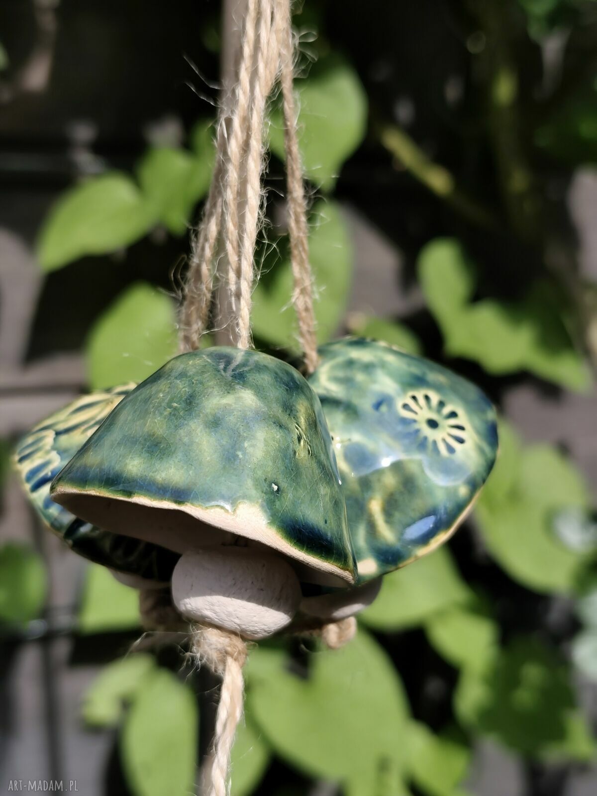 Dzwonek ceramiczny 3 szt - ręcznie robiony zestaw Wolna chwila