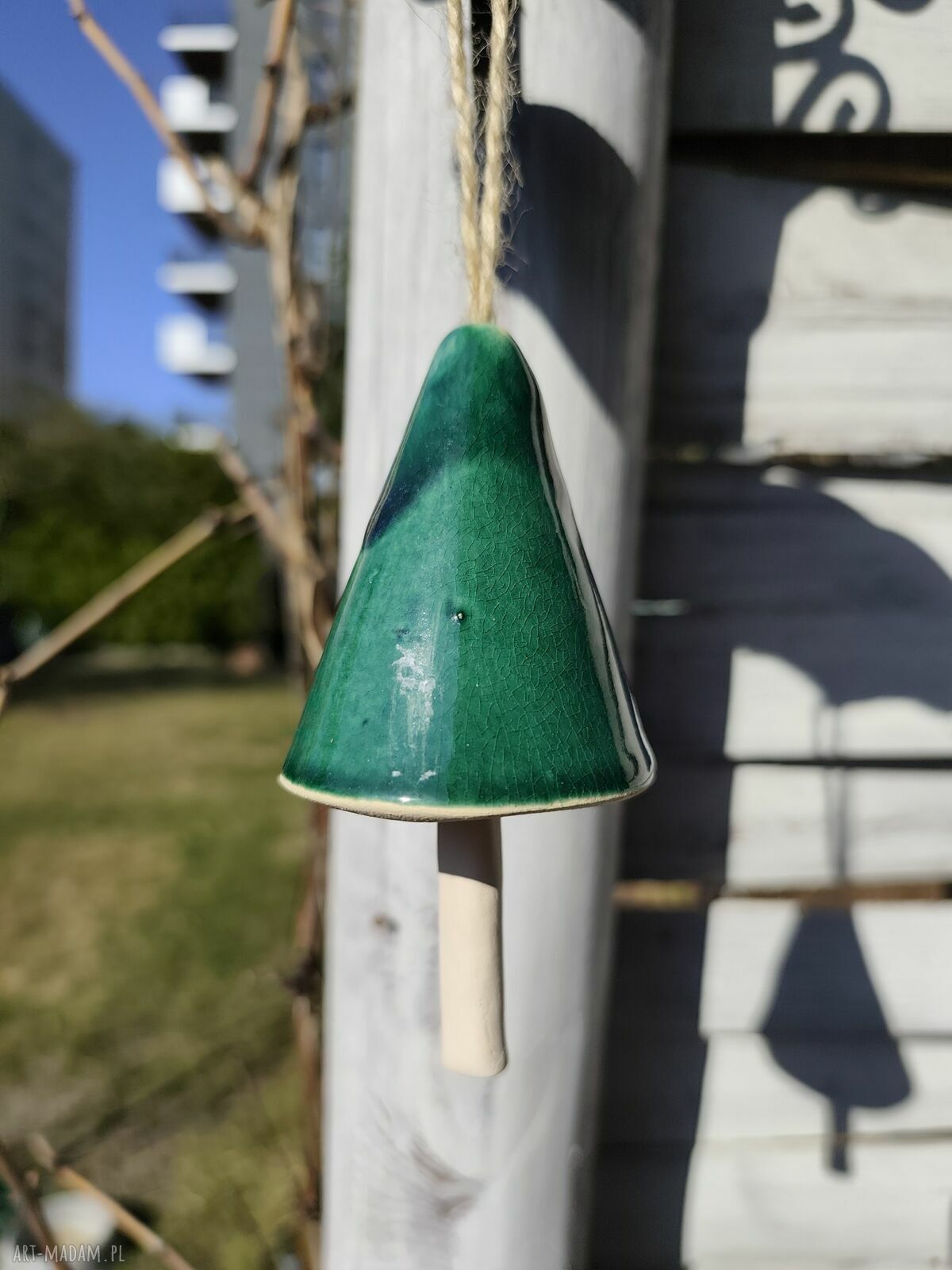 Dzwonek ceramiczny do ogrodu i na balkon - Wolna Chwila (handmade)