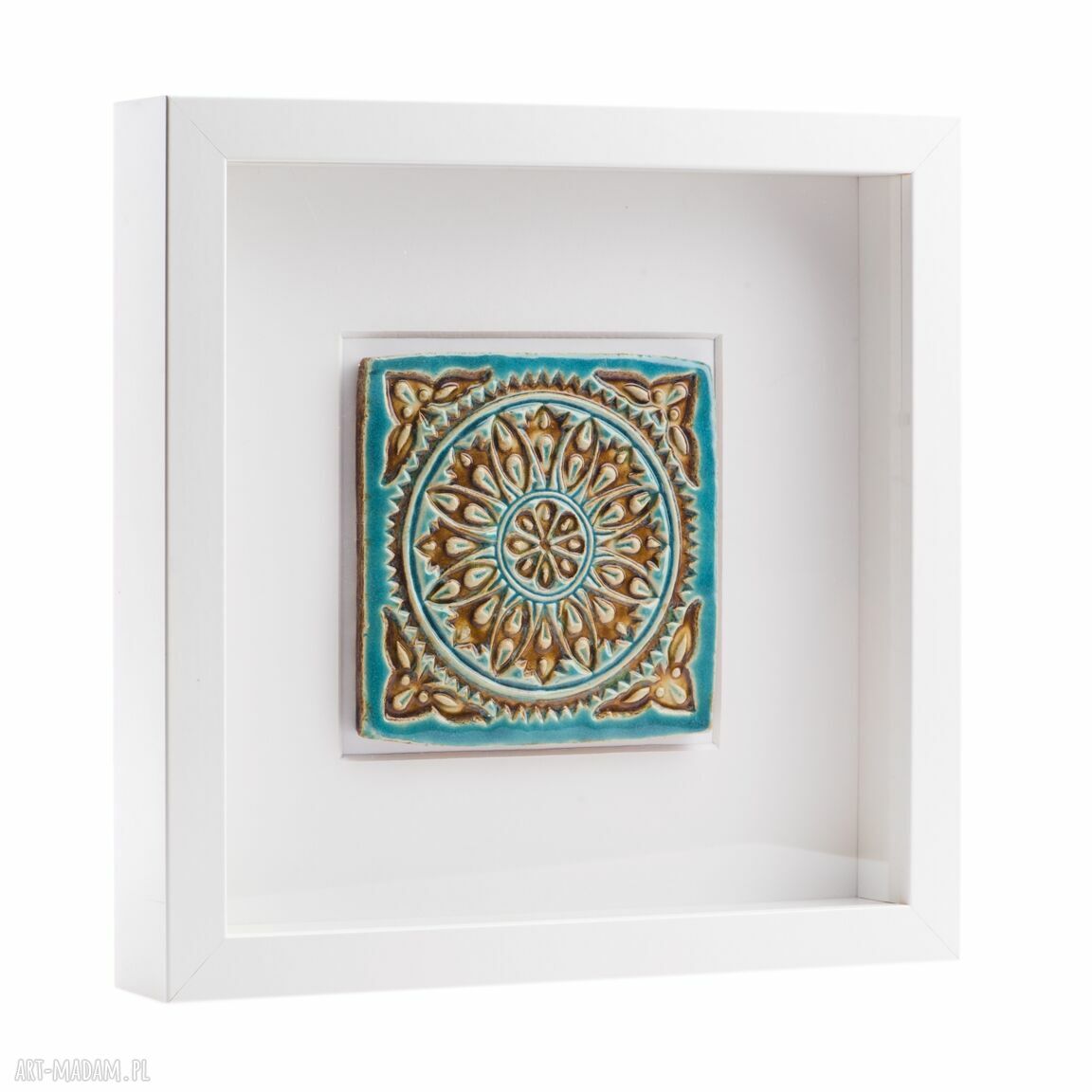 Ceramiczny kafelek orientalny w ramce