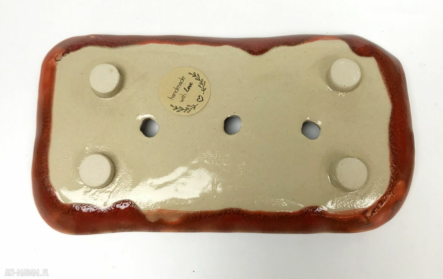 Ceramiczny komplet łazienkowy 'Kasztanka' - ręcznie robiony zestaw