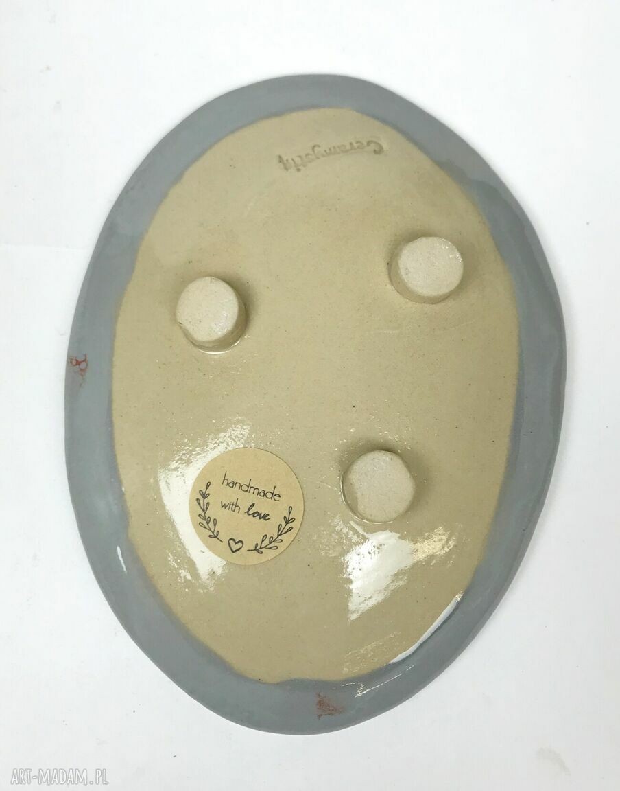 Ceramiczny komplet łazienkowy 'Kasztanka' - ręcznie robiony zestaw