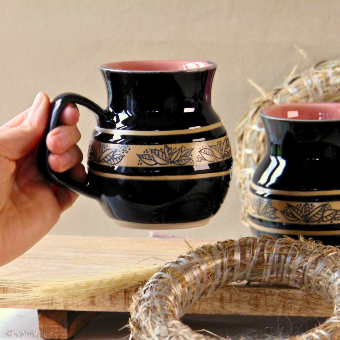 Kubek ceramiczny Floral Coral Monamisa