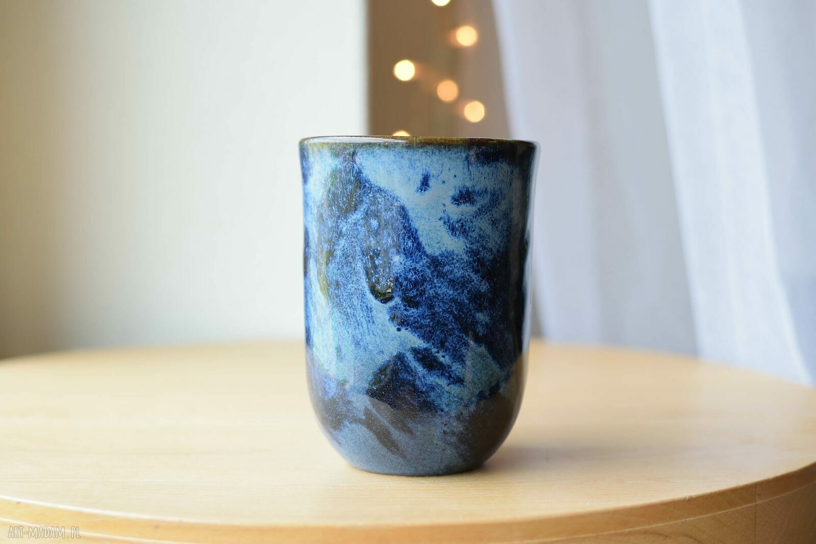 Kubek ceramiczny Głębia 325 ml - morski handmade