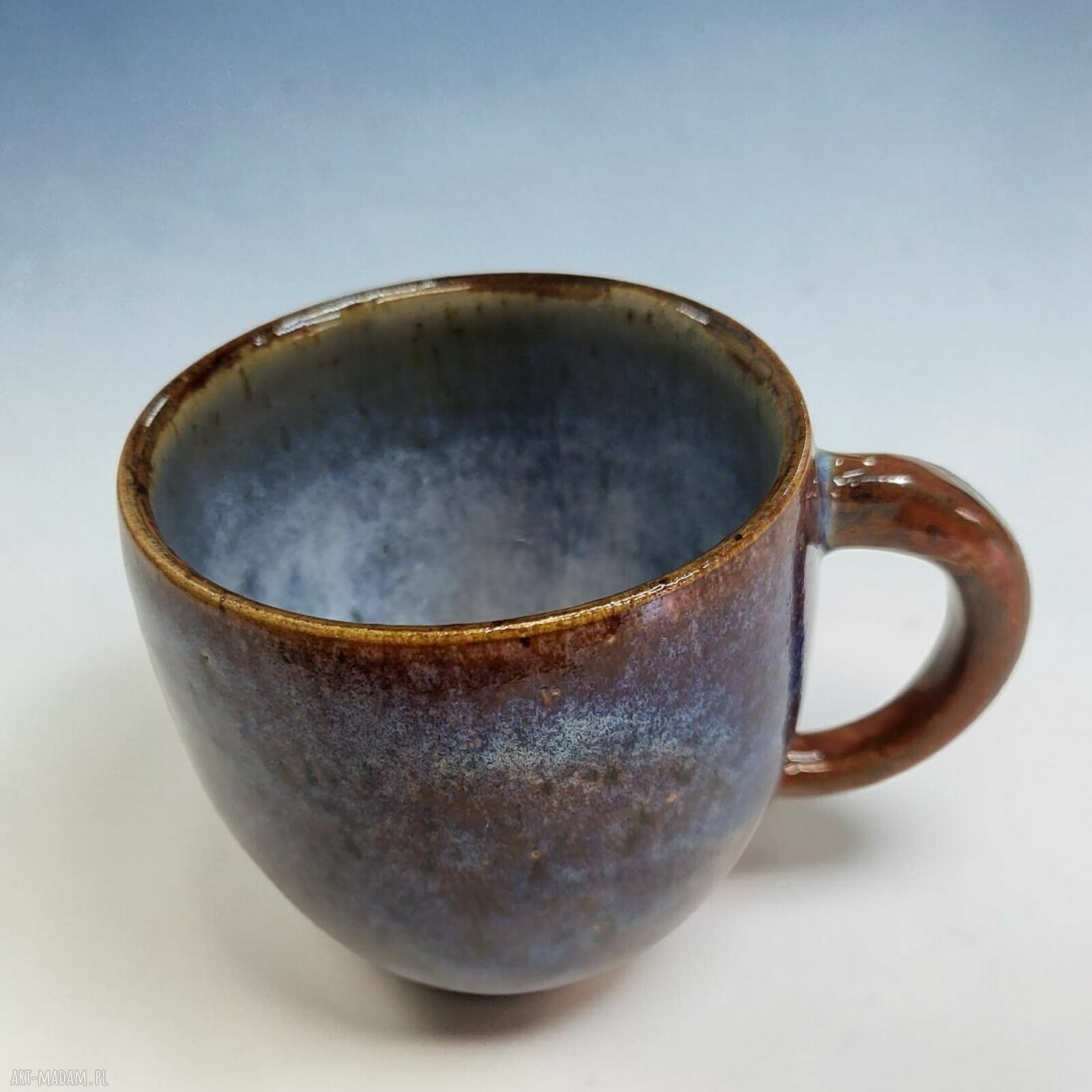 Ceramiczny kubek na herbatę i kawę - ręcznie dekorowany Art by Leika