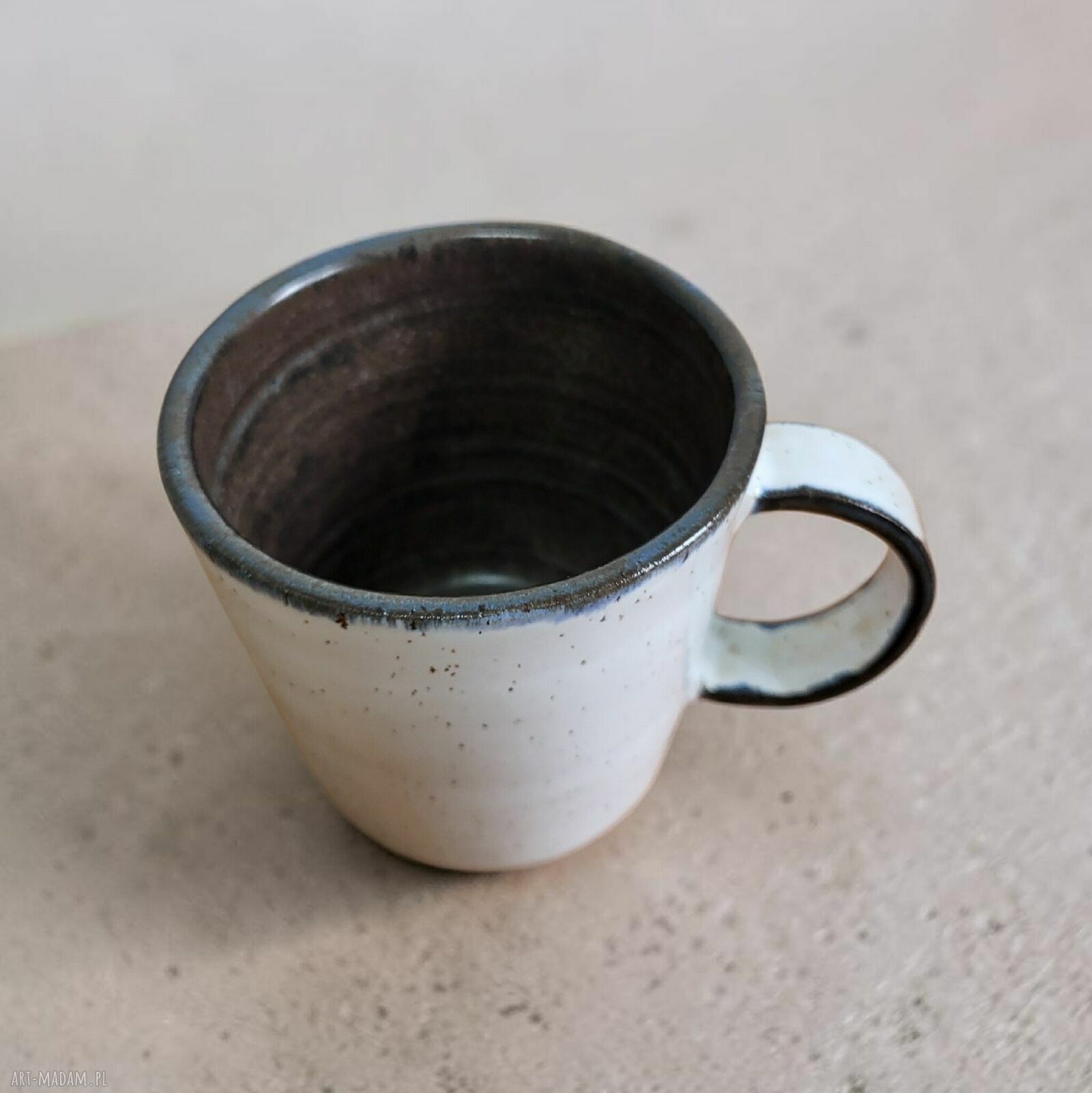 Ceramiczny kubek dla kawosza - ręcznie dekorowany, 300 ml