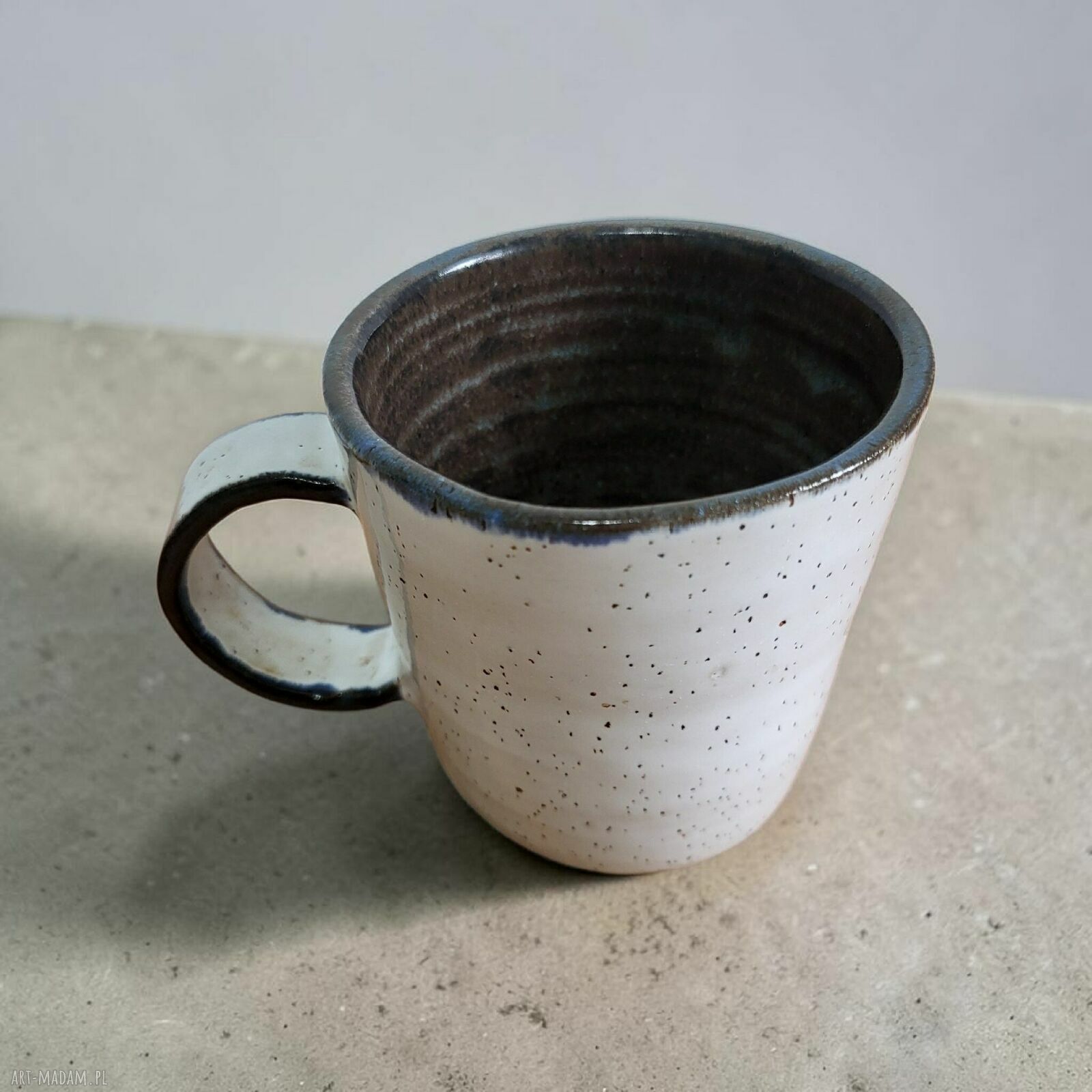 Ceramiczny kubek dla kawosza - ręcznie dekorowany, 300 ml