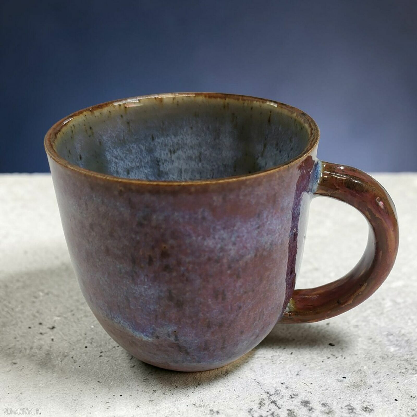 Ceramiczny kubek na herbatę i kawę - handmade, szkliwiony