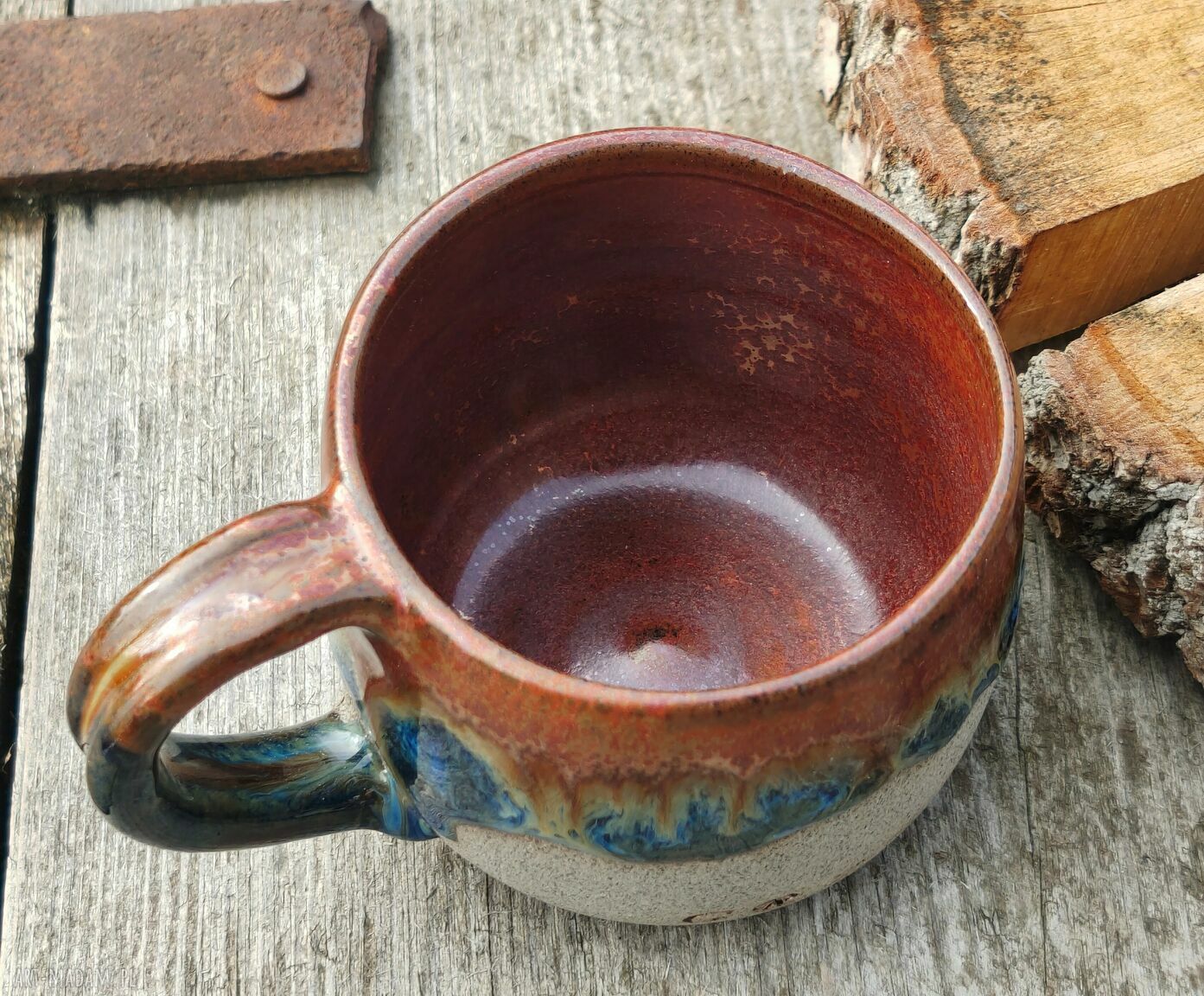 Ceramiczny kubek z imieniem Grześ - kamionka 340 ml (Shiraja)