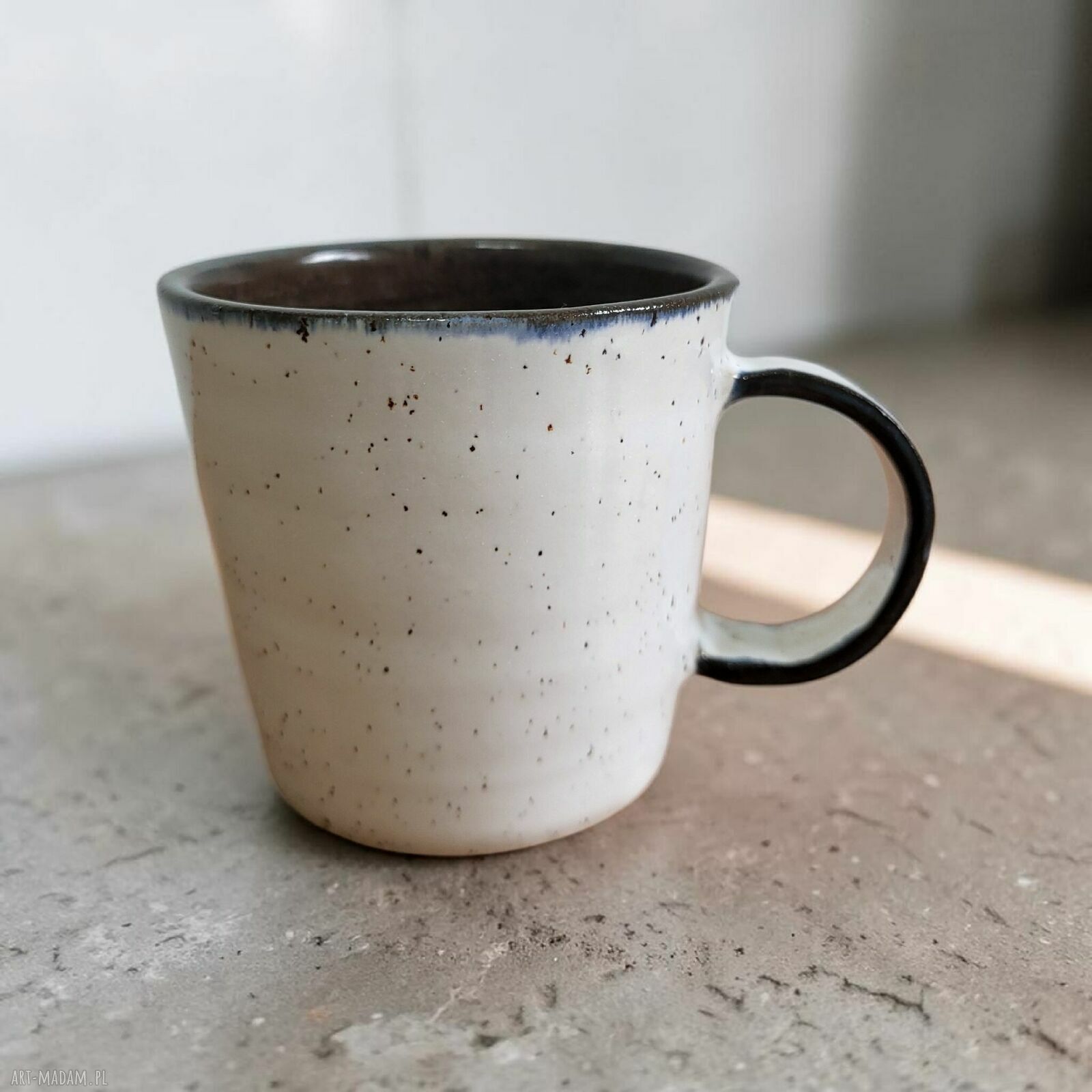 Ceramiczny kubek dla kawosza - ręcznie dekorowany, 300 ml