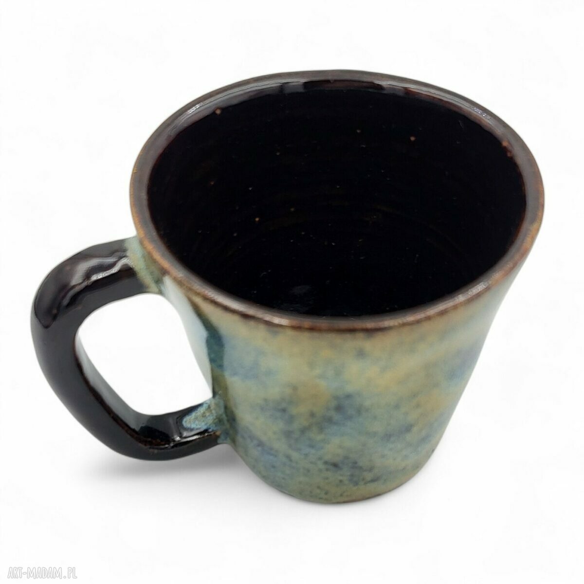 Ceramiczny kubek 300 ml Art by Leika - brąz i niebieskie