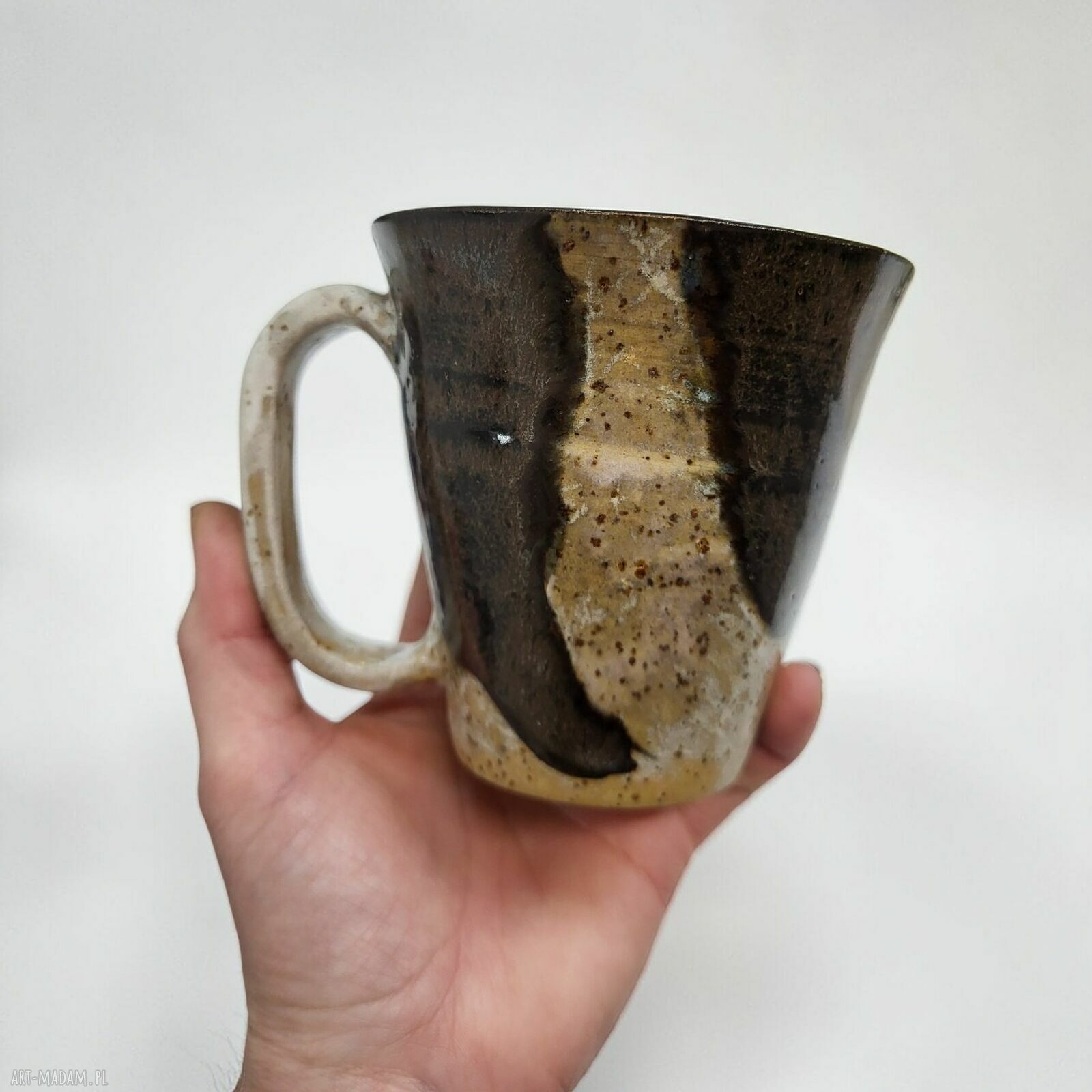Ręcznie dekorowany ceramiczny kubek 300 ml do herbaty i kawy
