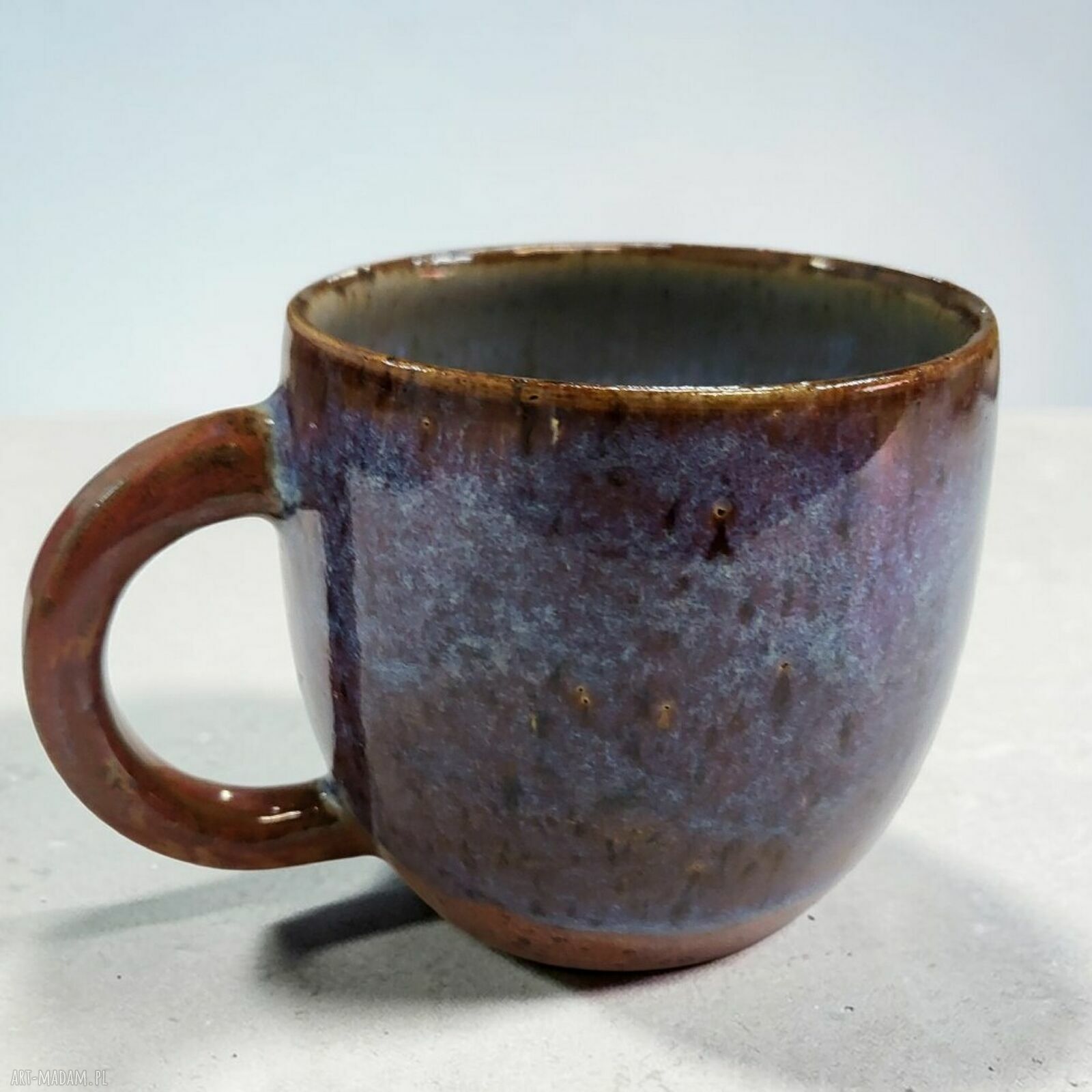 Ceramiczny kubek na herbatę i kawę - ręcznie dekorowany Art by Leika