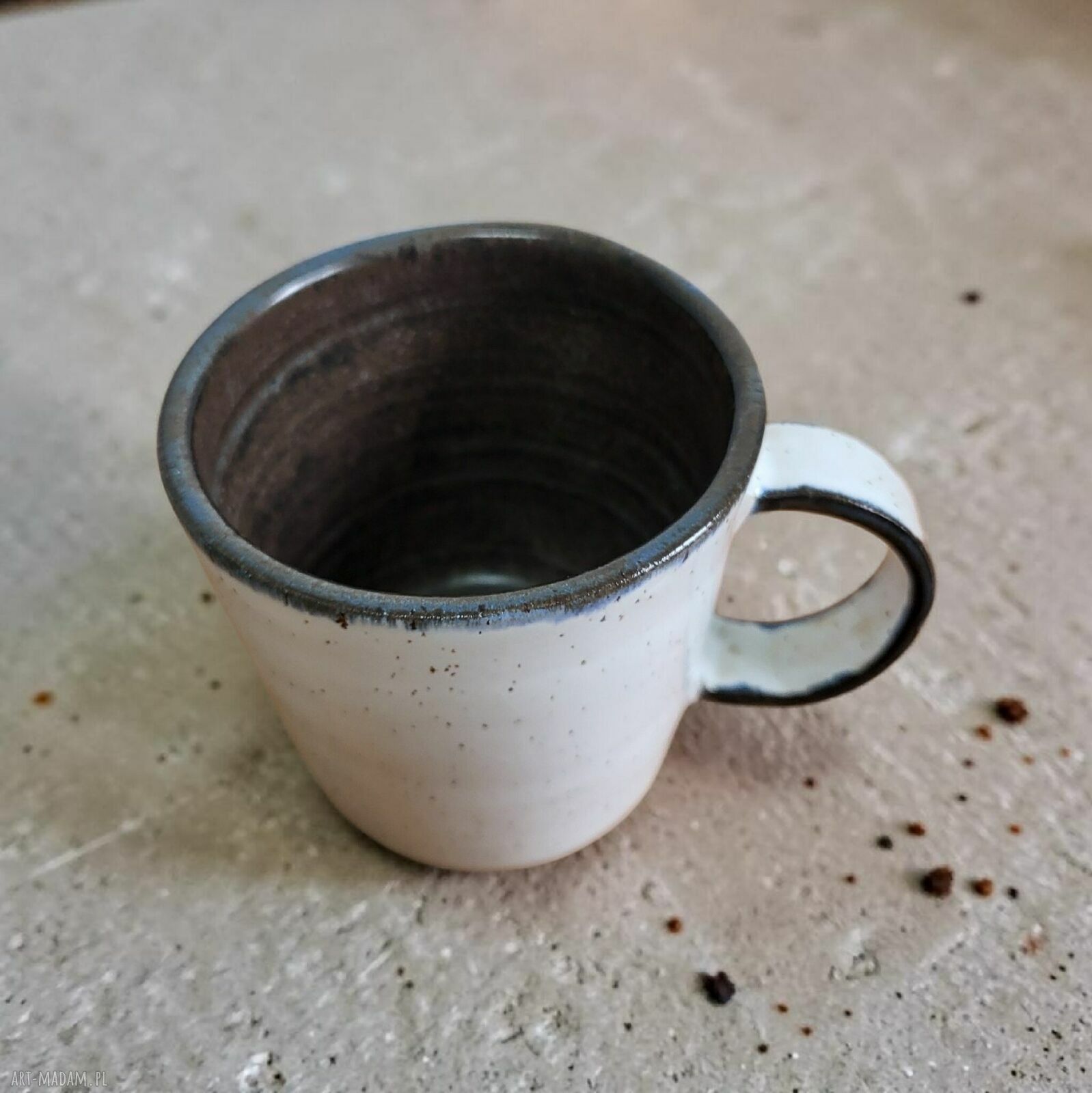 Ceramiczny kubek dla kawosza - ręcznie dekorowany, 300 ml