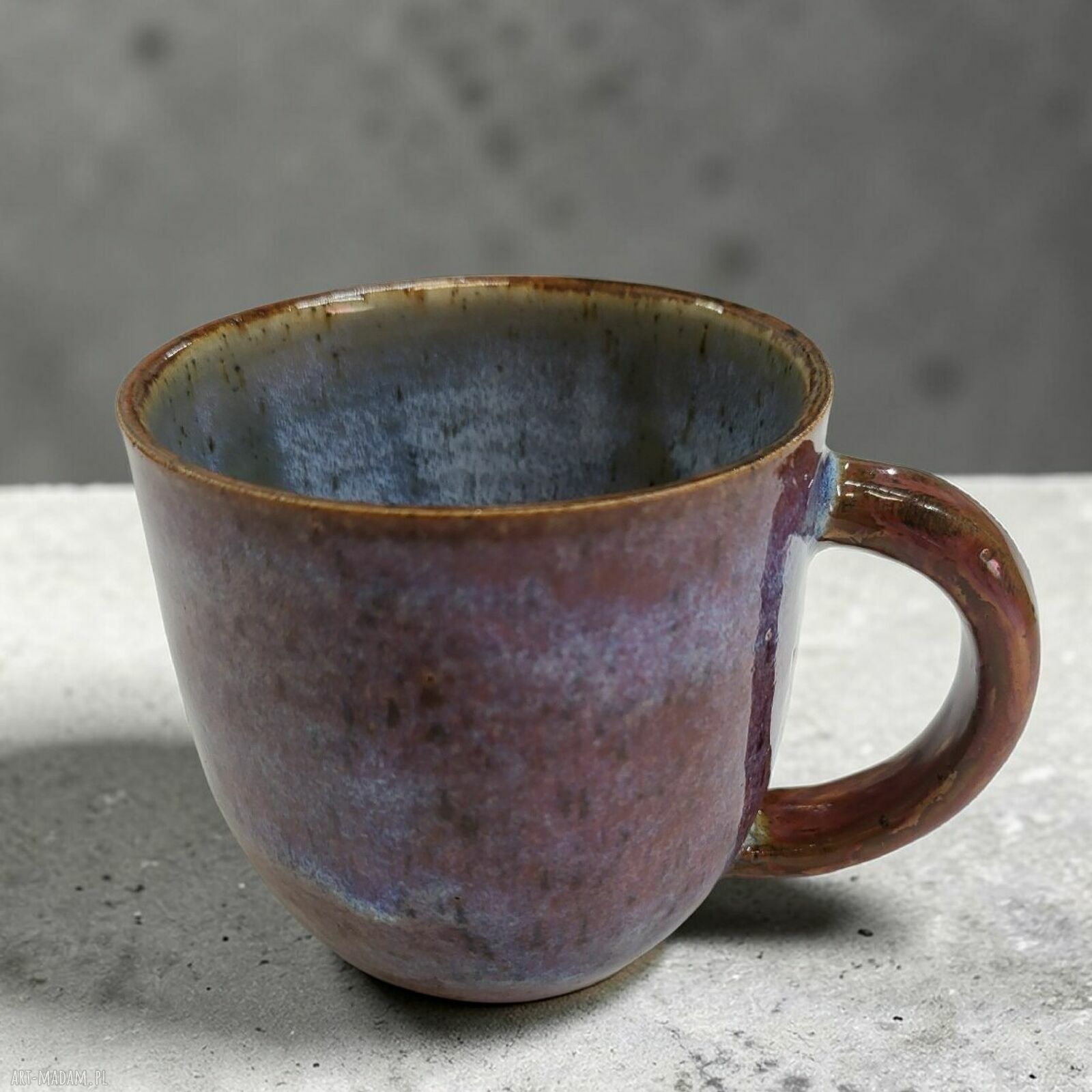 Ceramiczny kubek na herbatę i kawę - handmade, szkliwiony