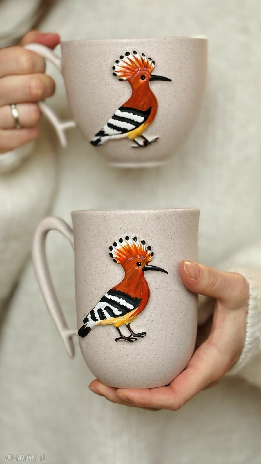 Kubek ceramiczny Dudek - ręcznie malowany 300 ml