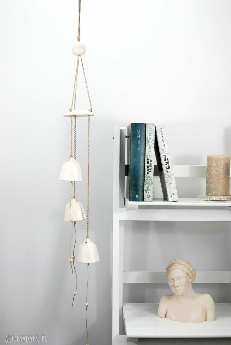 Ceramiczny łapacz wiatru i snu Hygge - ręcznie malowana dekoracja do domu i ogrodu