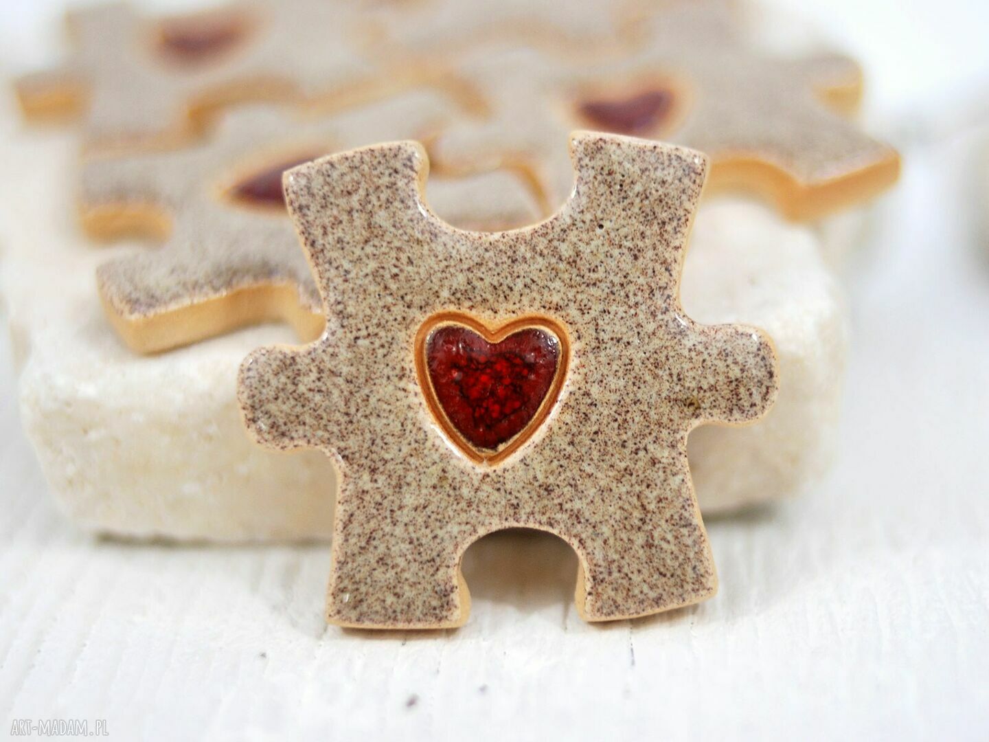 Ceramiczny magnes puzzle - dopasuj swój :)