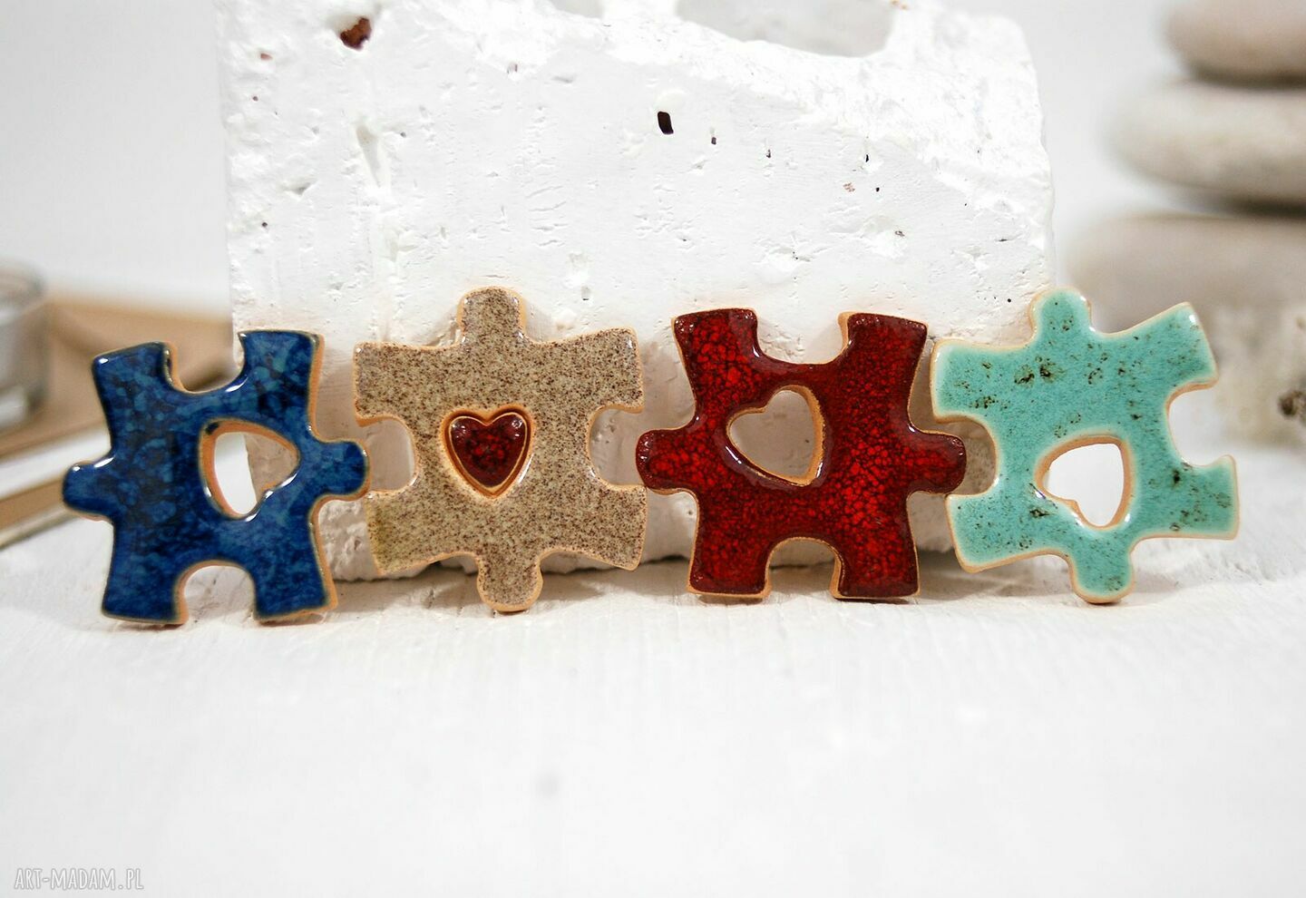 Ceramiczny magnes puzzle - dopasuj swój :)