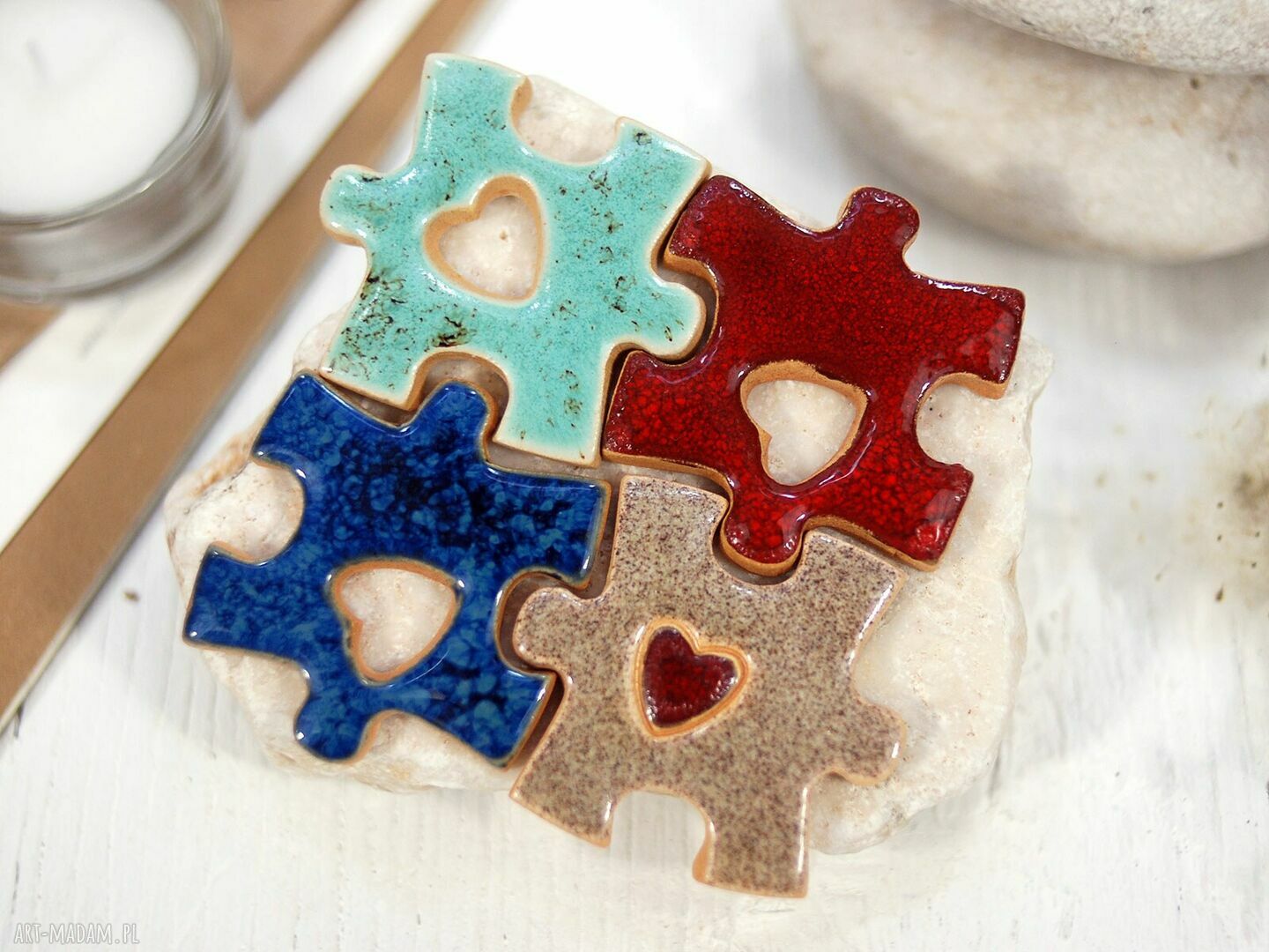 Ceramiczny magnes puzzle - dopasuj swój :)
