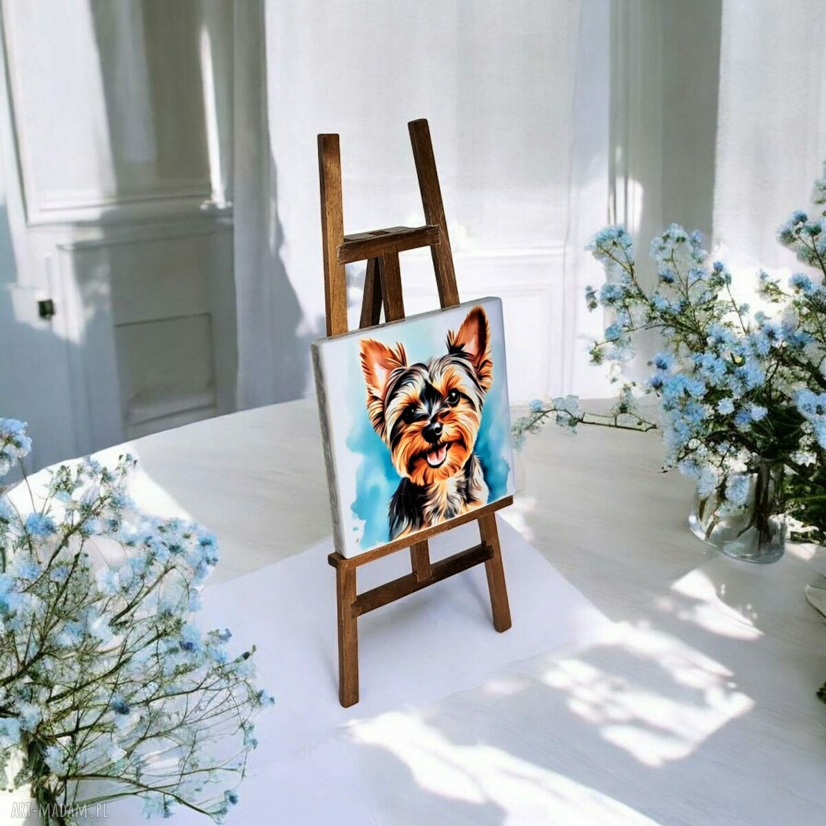 Ceramiczny magnes z wizerunkiem Yorkshire terriera