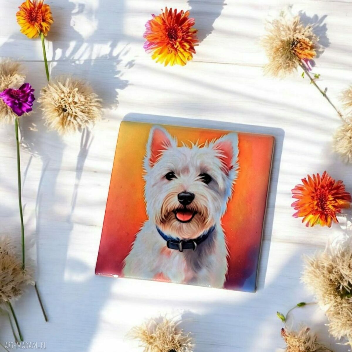 Ceramiczny magnes na lodówkę West Highland White Terrier