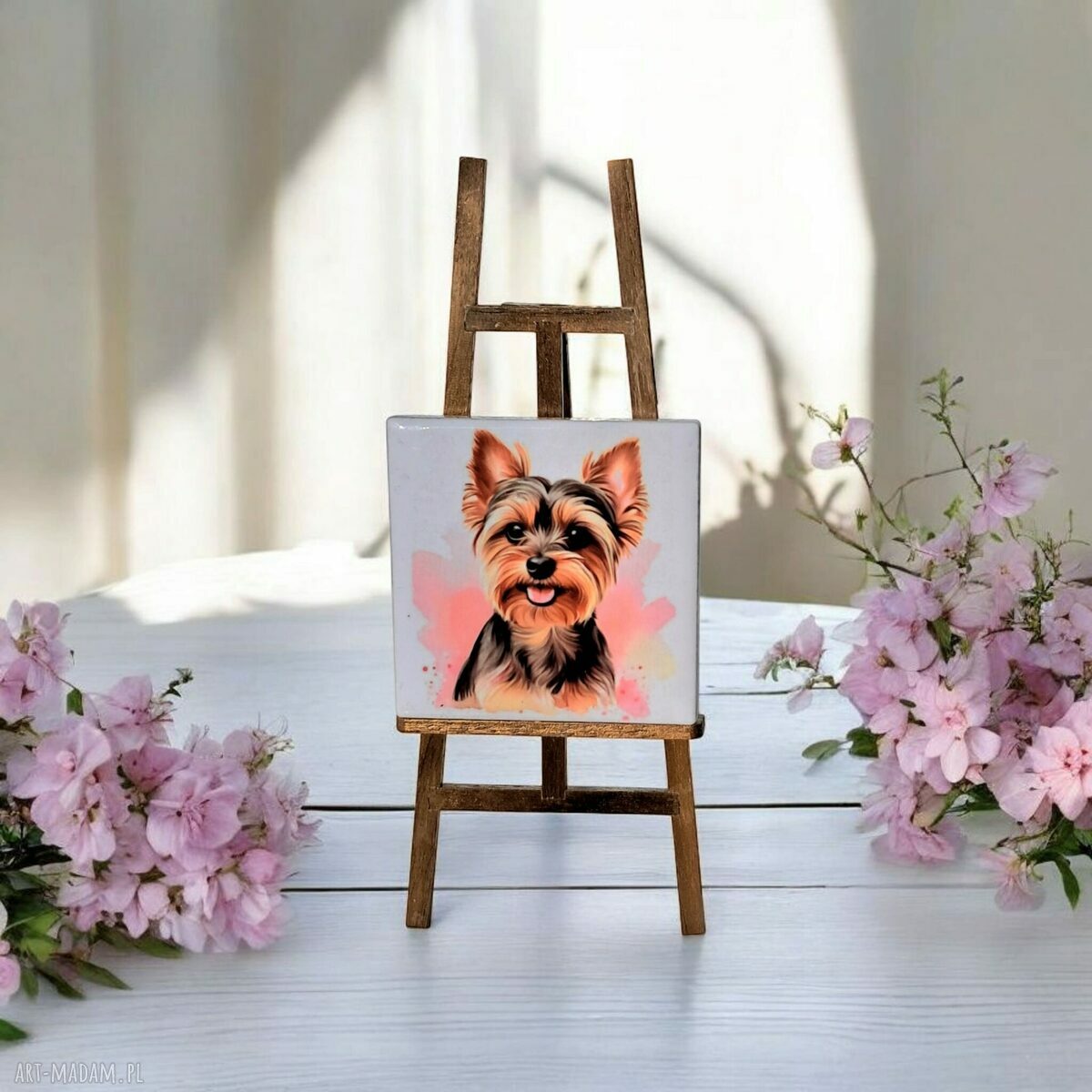 Ceramiczny magnes na lodówkę z wizerunkiem Yorkshire Terriera