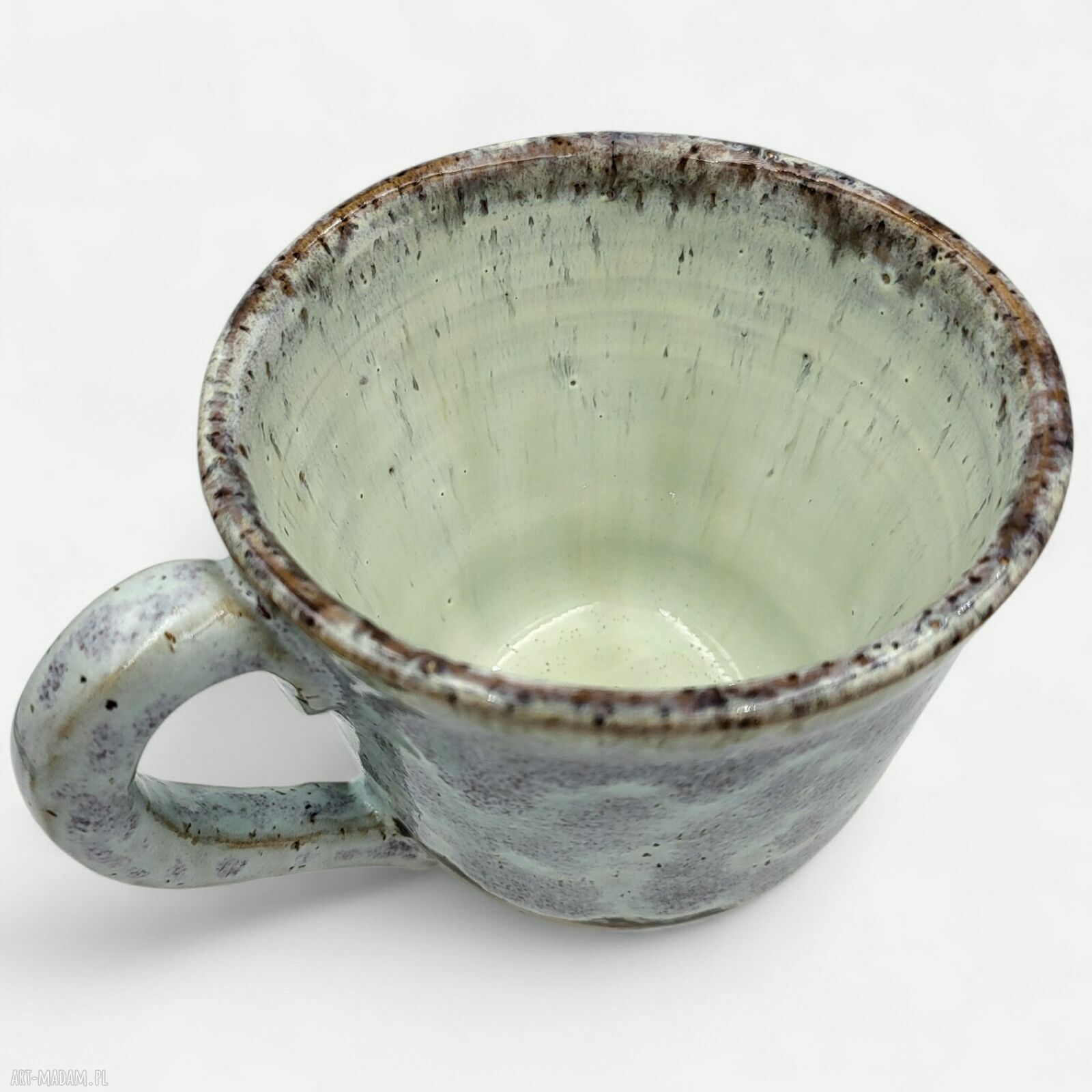 Ręcznie dekorowany ceramiczny kubek 300 ml na herbatę i kawę - prezent dla niej