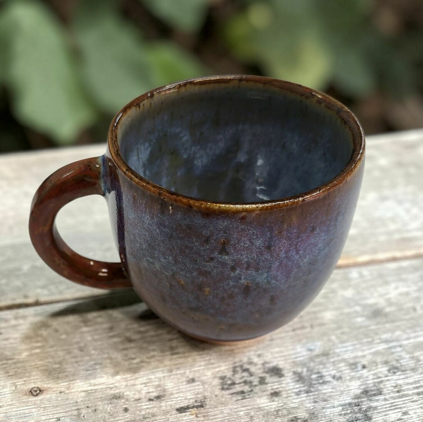Ceramiczny kubek na herbatę i kawę - ręcznie dekorowany Art by Leika