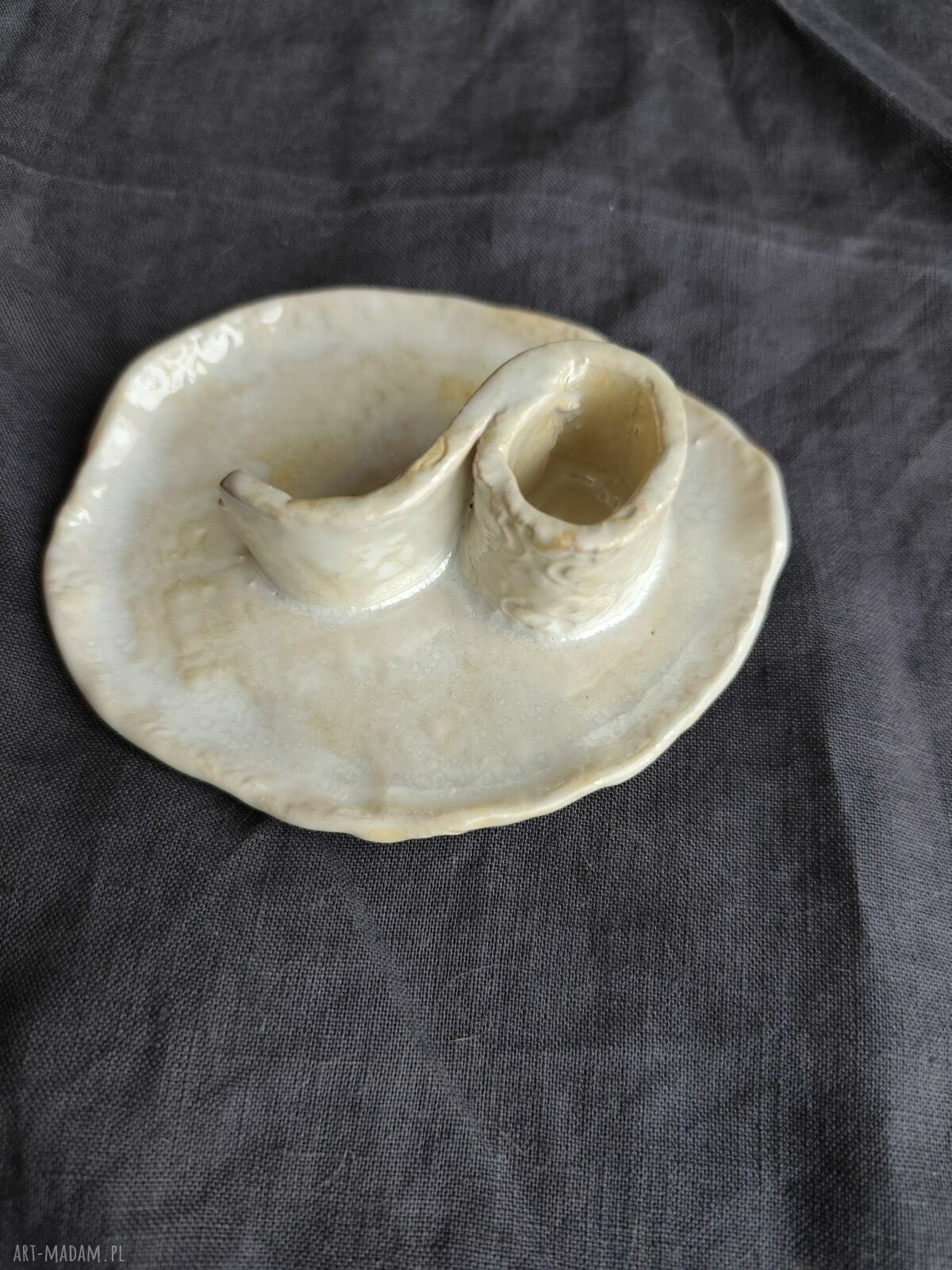 Ceramiczny pojemnik na kadzidełka Palo Santo (relaks) - ręcznie robiony