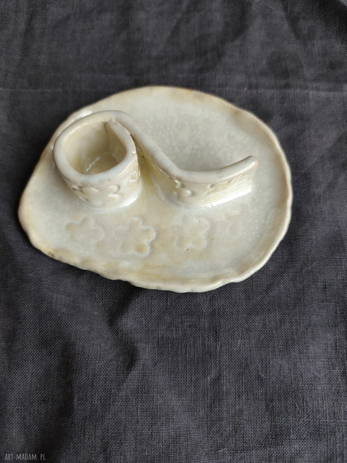 Ceramiczny pojemnik na kadzidełka Palo Santo relaks - ręcznie robiony