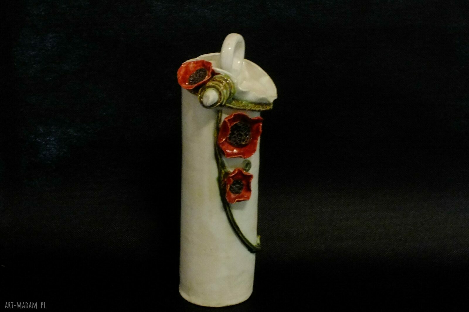 Pojemnik ceramiczny na kawę i herbatę z makami