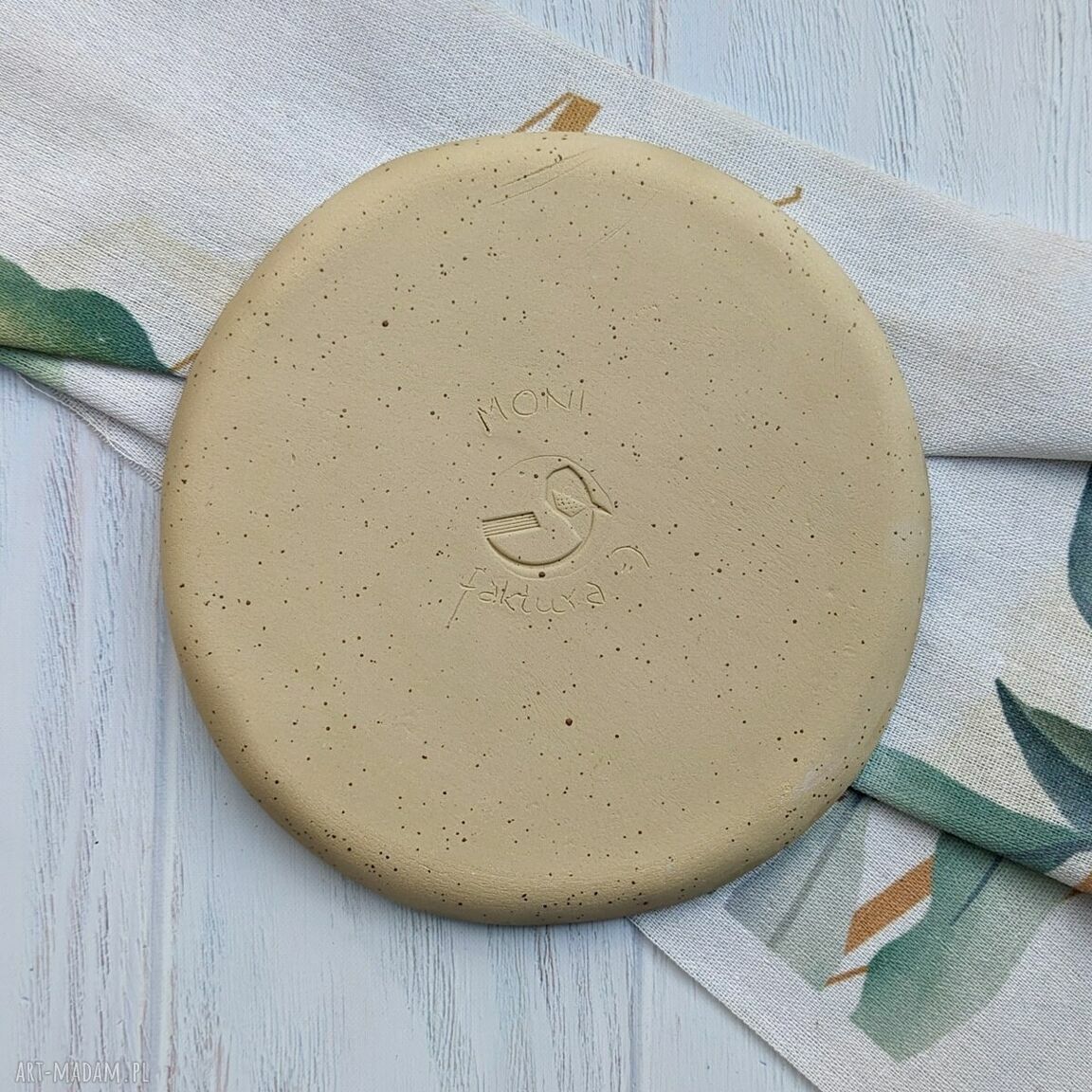 Talerz ceramiczny 25 cm „NICE TO SEA YOU” - rękodzieło z kamionki